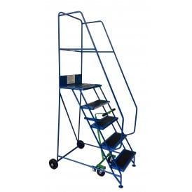 Commercial Steel Mobile Safety Steps with PVC Treads 2 - 6 Tread