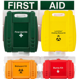 Complete First Aid Point, with First Aid Kit, LifeVac, Biohazard Kit and Bleed Control Kit