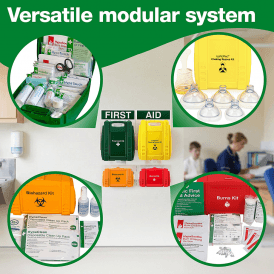 Complete First Aid Point, with First Aid Kit, LifeVac, Biohazard Kit and Bleed Control Kit
