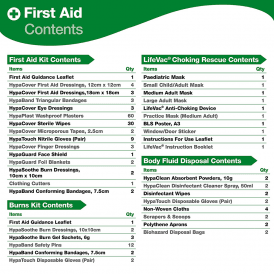 Complete First Aid Point, with First Aid Kit, LifeVac, Biohazard Kit and Bleed Control Kit