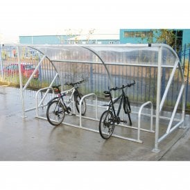 Curved Bike Shelter - Up to 10 Bikes