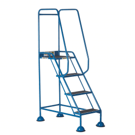 Domed Feet Steel Mobile Safety Steps 2, 3, 4 or 5 Anti-Slip Treads