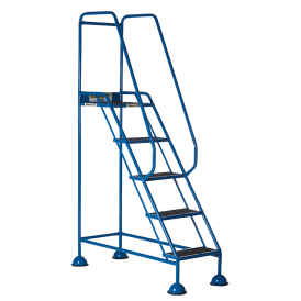 Domed Feet Steel Mobile Safety Steps 2, 3, 4 or 5 Anti-Slip Treads