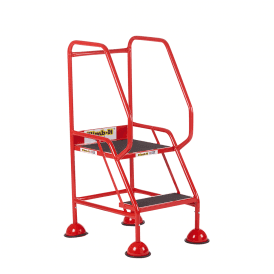 Domed Feet Steel Mobile Safety Steps 2, 3, 4 or 5 Anti-Slip Treads