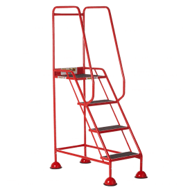Domed Feet Steel Mobile Safety Steps 2, 3, 4 or 5 Anti-Slip Treads