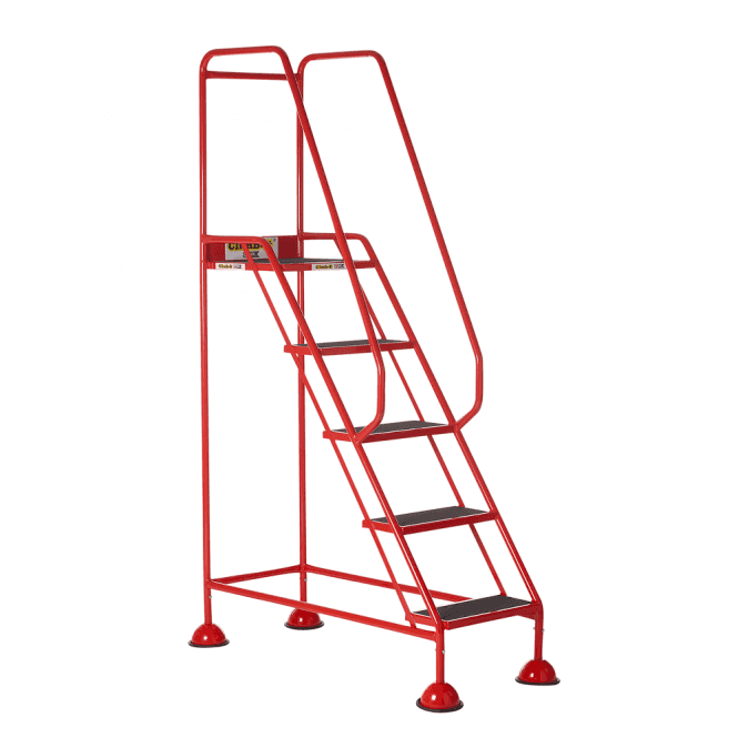 Domed Feet Steel Mobile Safety Steps 2, 3, 4 or 5 Anti-Slip Treads