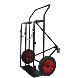 Double Propane Gas Bottle Trolley with Support Castor 300kg