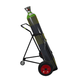 Double Propane Gas Bottle Trolley with Support Castor 300kg