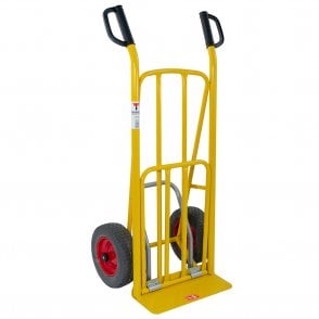 Easy Tip Steel Sack Truck D Handles with Pneumatic or Puncture Proof tyres 250kg