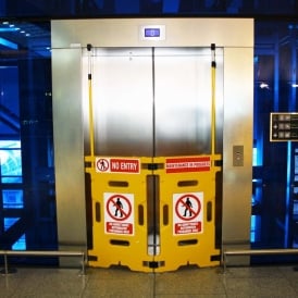 Elevator Guard Plastic Safety Barrier 2 Panel Set