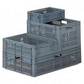Euro Containers with ventilated sides & solid base