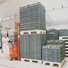 Euro Containers with ventilated sides & solid base
