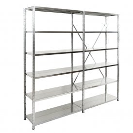 Expo 3 Galvanised Boltless Shelving 6 Level - Width 1000mm  x Height 2000mm