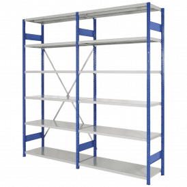 Expo 4 Galvanised Boltless Shelving 6 Level - Width 1000mm  x Height 2000mm