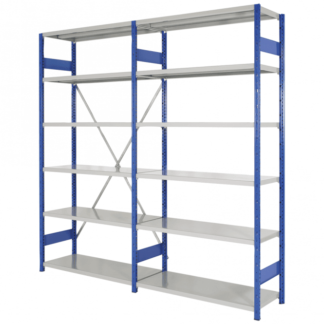 Expo 4 Galvanised Boltless Shelving 6 Level - Width 1150mm x Height 2000mm