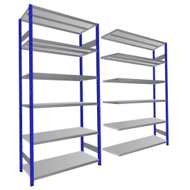 Expo 4 Galvanised Boltless Shelving 6 Level - Width 1150mm x Height 2000mm