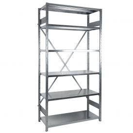 Expo 4G Galvanised Boltless Shelving 6 Level - Width 1000mm x Height 2000mm