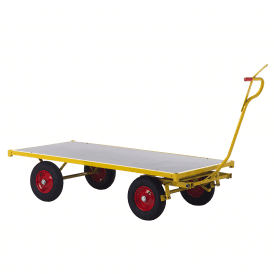 Extra Heavy Duty Turntable Truck With Solid Wheels & Brake 2000 x 1000mm 1200kg