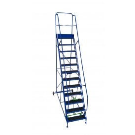 Extra Wide Steel Mobile Safety Steps with PVC Treads 3 - 15 Tread
