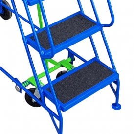 Extra Wide Steel Mobile Safety Steps with PVC Treads 3 - 15 Tread
