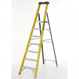 Fibreglass Platform Step ladder 3-8 Tread EN131 Professional
