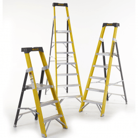 Fibreglass Platform Step ladder 3-8 Tread EN131 Professional