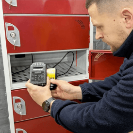 Fire Suppression Charging Lockers 450mm Depth with a Standard UK Plug