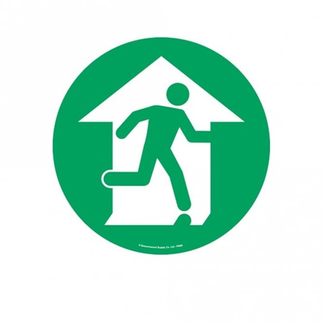 Floor Marker Graphic Sign: Fire Exit