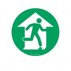 Floor Marker Graphic Sign: Fire Exit