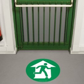 Floor Marker Graphic Sign: Fire Exit