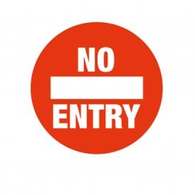 Floor Marker Graphic Sign: NO ENTRY