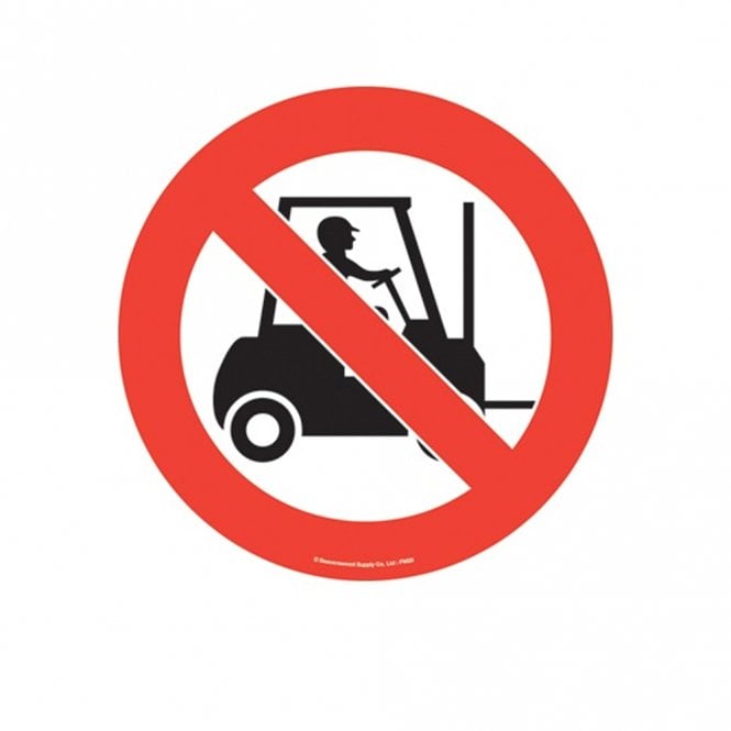 Floor Marker Graphic Sign: No Forklift Trucks