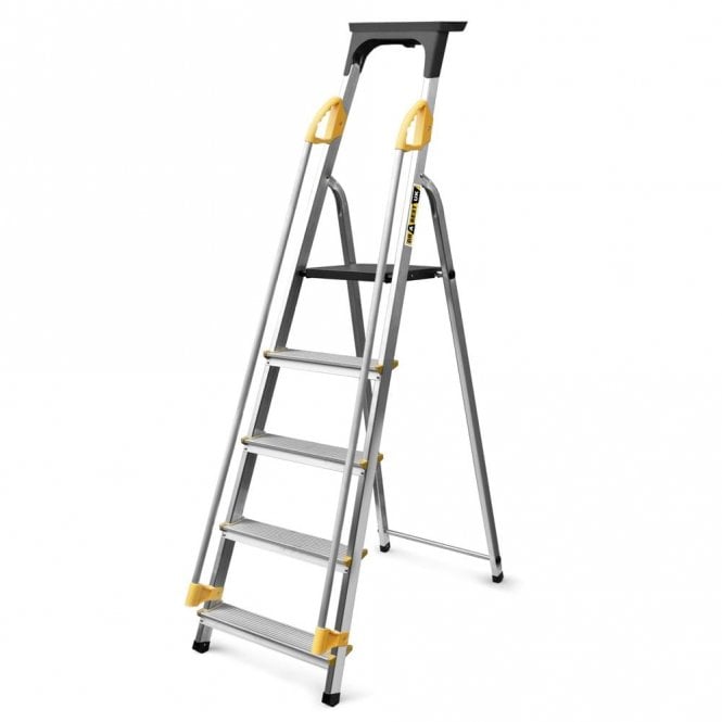 Folding Aluminium Platform Step Ladders 4-8 Tread EN131 Pro