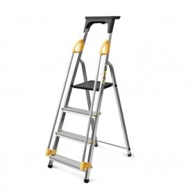 Folding Aluminium Platform Step Ladders 4-8 Tread EN131 Pro