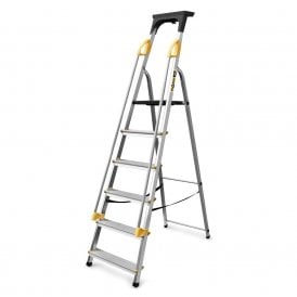 Folding Aluminium Platform Step Ladders 4-8 Tread EN131 Pro