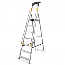 Folding Aluminium Platform Step Ladders 4-8 Tread EN131 Pro