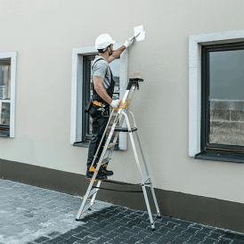 Folding Aluminium Platform Step Ladders 4-8 Tread EN131 Pro
