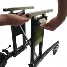 Folding Coffee Machine Trolley with Roll-off Platform 220kg