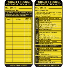 Forklift Inspection Safety Tags