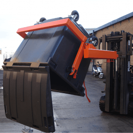 Forklift Truck Fork Mounted Wheelie Bin Lifter for 660 to 1100 Litre Bins