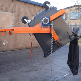 Forklift Truck Fork Mounted Wheelie Bin Lifter for 660 to 1100 Litre Bins