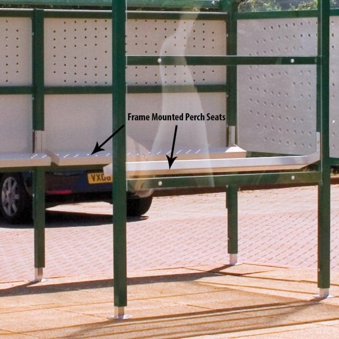 Frame Mounted Perch Seats for Premier Smoking Shelters