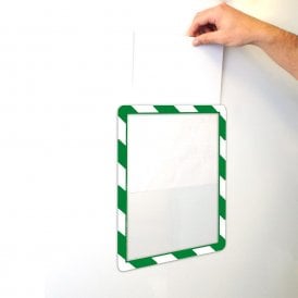 Frames 4 Docs A4 Poster Frames - Hazard Warning - Self-Adhesive or Magentic (PK.10)
