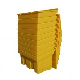 Grit Bin Cap: 200lt - Yellow, Stackable