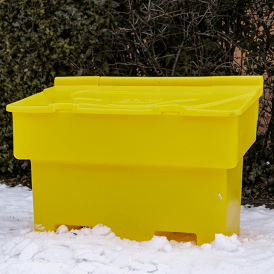 Grit Bin Cap: 200lt - Yellow, Stackable
