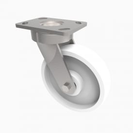 Heavy Duty Castors with Top Plate Swivel White Nylon