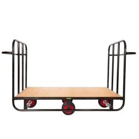 Heavy Duty Easy Steer Warehouse Platform Trolley 600kg