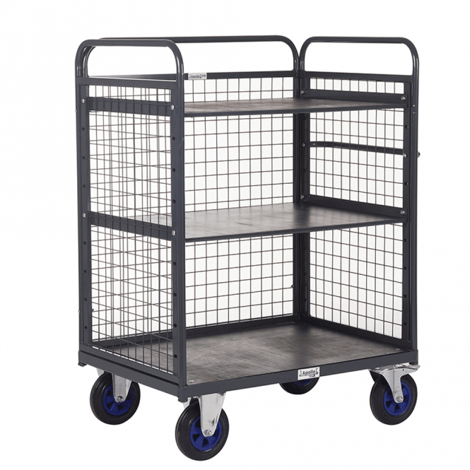 Heavy Duty Mesh Distribution/Picking Trolley 2 Shelves 1100mm Height 600kg