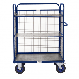 Heavy Duty Mesh Distribution/Picking Trolley 2 Shelves 1100mm Height 600kg