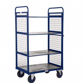 Heavy Duty Mesh Distribution/Picking Trolley 3 Shelves 1500mm Height 600kg
